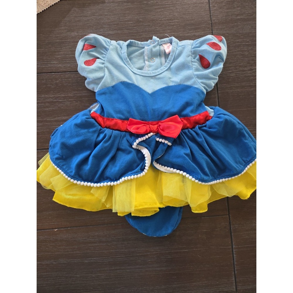Disney Snow White Costume One Piece Size 3-6 Months Tulle Dress Blue